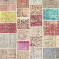 thumbnail image 1 of Ahgly Company Machine Washable Indoor Square Contemporary Orange Salmon Pink Area Rugs, 9' Square, 1 of 7