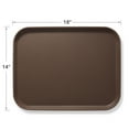 thumbnail image 5 of Jubilee 14" x 18" Restaurant Serving Trays (Set of 4), Brown - NSF Rectangular Food Service Trays, 5 of 7