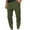 Olive Green, variant on WREESH Men's Sweatpants Solid Color Sport Loose Pleated Small Legs Lace-Up Solid Color Full Length Pants Olive Green