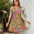 thumbnail image 7 of Retro 70s Hippie Flower Dress Fashion Beach Long Dresses Female Party Printed Sundress, 7 of 7