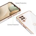 thumbnail image 2 of Samsung Galaxy A12 Case, Camera Protection, Love Hearts Pattern, Silicone Case Cell Phone Case for Samsung Galaxy A12, White, 2 of 8