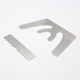 thumbnail image 1 of OULII Plaque de Mâchoire Maxillaire 2 Pcs Argent Acier Inoxydable Protection Buccale pour Confort du Patient, 1 of 8