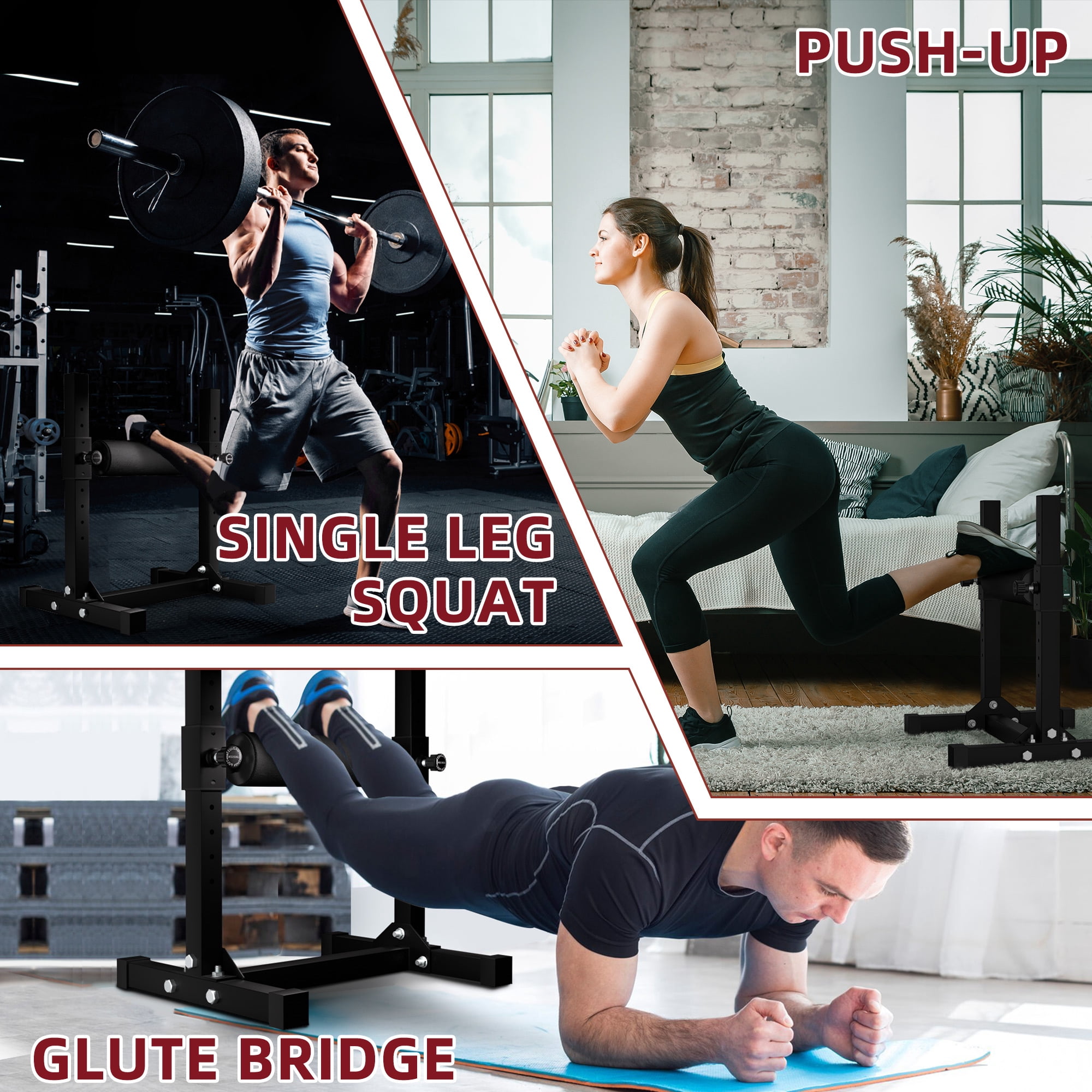 Sprint Demon Multifunctional Bulgarian Split Squat Stand - Standalone Single Leg Squat Stand for Lower Body Training