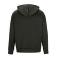 thumbnail image 5 of RYDCOT Men's Quarter Zip Hoodie Waffle Knit Hooded Sweatshirt Loose Fit Casual Long Sleeve Pullover Workout Jackets with Pockets Dark Gray, 5 of 6