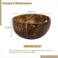 thumbnail image 2 of Duslogis 3 Pcs Coconut Shell Bowls & Wooden Spoons, Small Polished Wooden Bowl, Natural Coconut Shell Bowls for Smoothie, Acai, Salad, Snacks, Vegan Presents, Picnic, Theme Party Dining, 2 of 7
