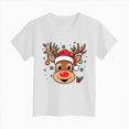 thumbnail image 5 of sdbrld 12 18 24 Months Baby Girls Xams Shirt for 1T 2T Toddler Crew Neck Short Sleeve Christmas‑themed Casual Holiday Cute Tee Tops White Sizes 1-2 Years, 5 of 5