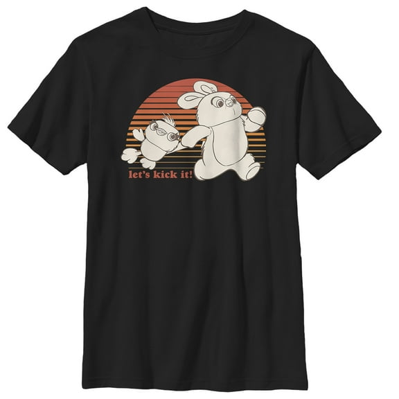 Boy's Toy Story Ducky & Bunny Kick It Graphic Tee Black Small