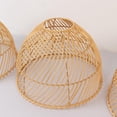 thumbnail image 5 of Efavormart 3 Pack Boho Rattan Light Shades – Natural Handwoven Dome Pendant Lamp Covers – 16" Diameter – Shade Only, 5 of 5