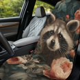 thumbnail image 6 of ZUXONGSY Car Seat Cover Towel Raccoon Peony Print Protection for Front Bucket Seats Sweat Athletic Running Towel Seat Covers Seat Protector for Dog, Pets, 6 of 8