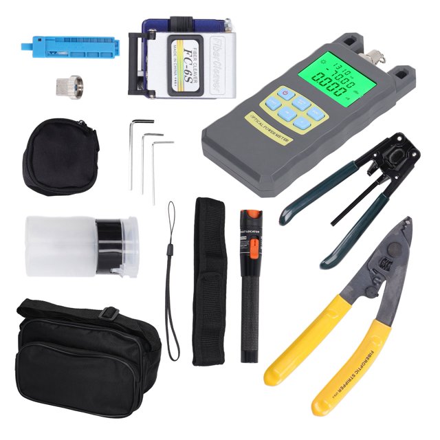 Kit de herramientas de fibra óptica FTTH, juego de 15 piezas, kit de fibra óptica, kit de herramientas de terminación de fibra óptica diseñado a medida para la perfección