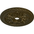 thumbnail image 3 of Ekena Millwork 23 5/8"OD x 3"ID x 2"P Bordeaux Deluxe Ceiling Medallion (Fits Canopies up to 4"), Hand-Painted Brass, 3 of 6