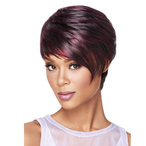 Short Straight Burgundy Bob Wig For Women