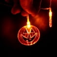 thumbnail image 3 of Guirnalda De Luces Led De Halloween De 3 Metros, Guirnalda De Luces Decorativas De Calabaza Con Mueca Impermeable Para Jardines, Céspedes Y Porches Minnieouse HA038670-00, 3 of 6