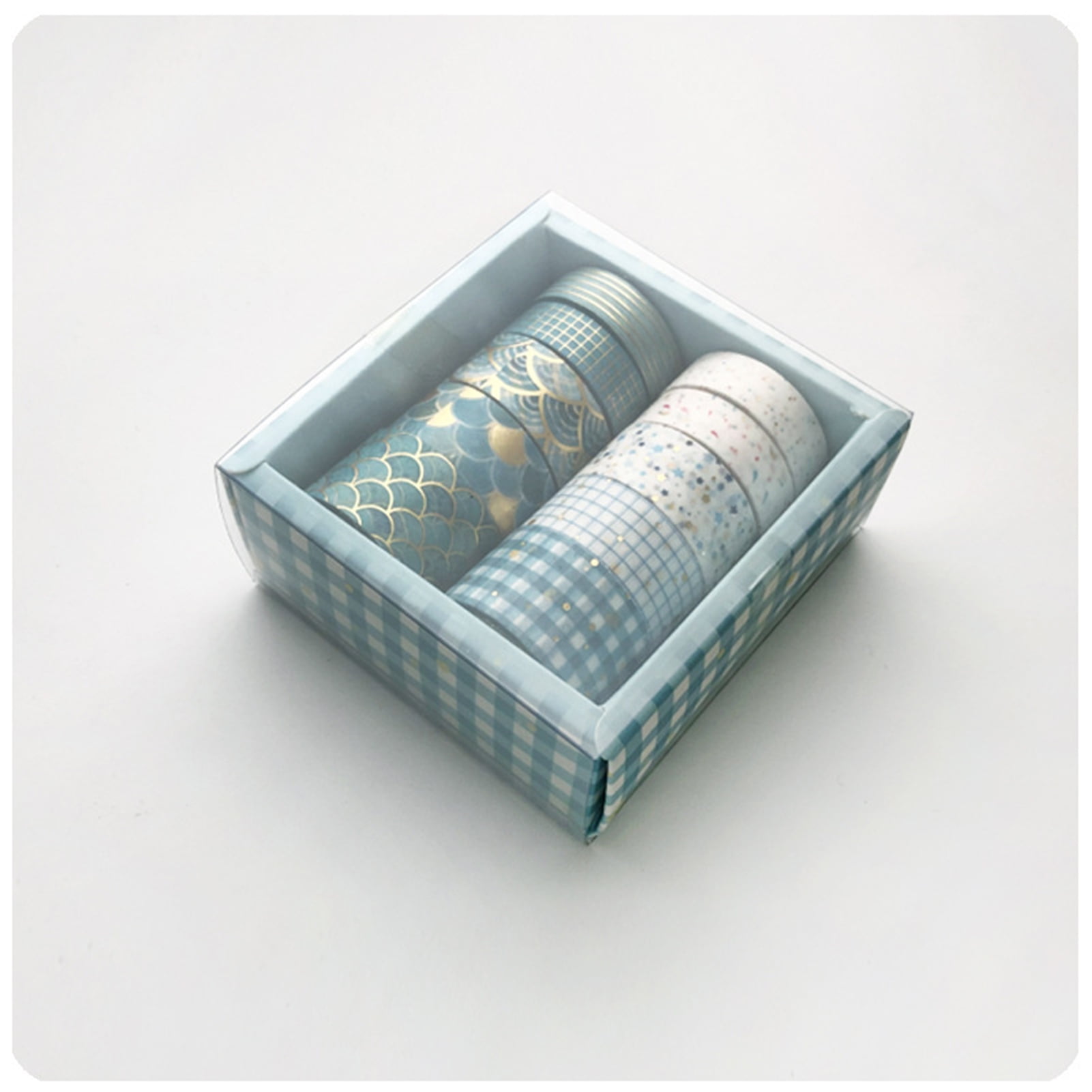LA TALUS 10 Rolls Stamping Tape DIY Decorative Washi Golden Color Pattern  Masking Tape for Scrapbooking size 2 