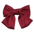 thumbnail image 1 of KDDOM Pinzas para el pelo de gasa suave y sedosa, grandes, pasadores con lazo, lazos para el pelo franceses para mujeres y niñas (rojo), 1 of 5