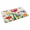 thumbnail image 4 of Spring Floral Door Mat Indoor Outdoor,Rustic Tulip Butterfly Botanical Summer Non Slip Welcome Mat with Rubber Backing,Absorbent Fabric Front Door Mats Entryway Rug for Home Patio Entrance 20"x31.5", 4 of 9