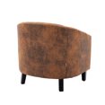 thumbnail image 5 of Royard Oaktree Accent Barrel Chair, Upholstered Armchair with Gold Nail Head Trim and Black Legs, 5 of 5