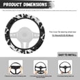 thumbnail image 5 of Uorisanigo Cow Print Car Wheel Cover for Women Black Fuzzy Steering Wheel Cover for SUV Vehicle Sedan Soft Car Steering Wheel Protector for Winter Thicken Car Accessories Gift for Wife, 5 of 8