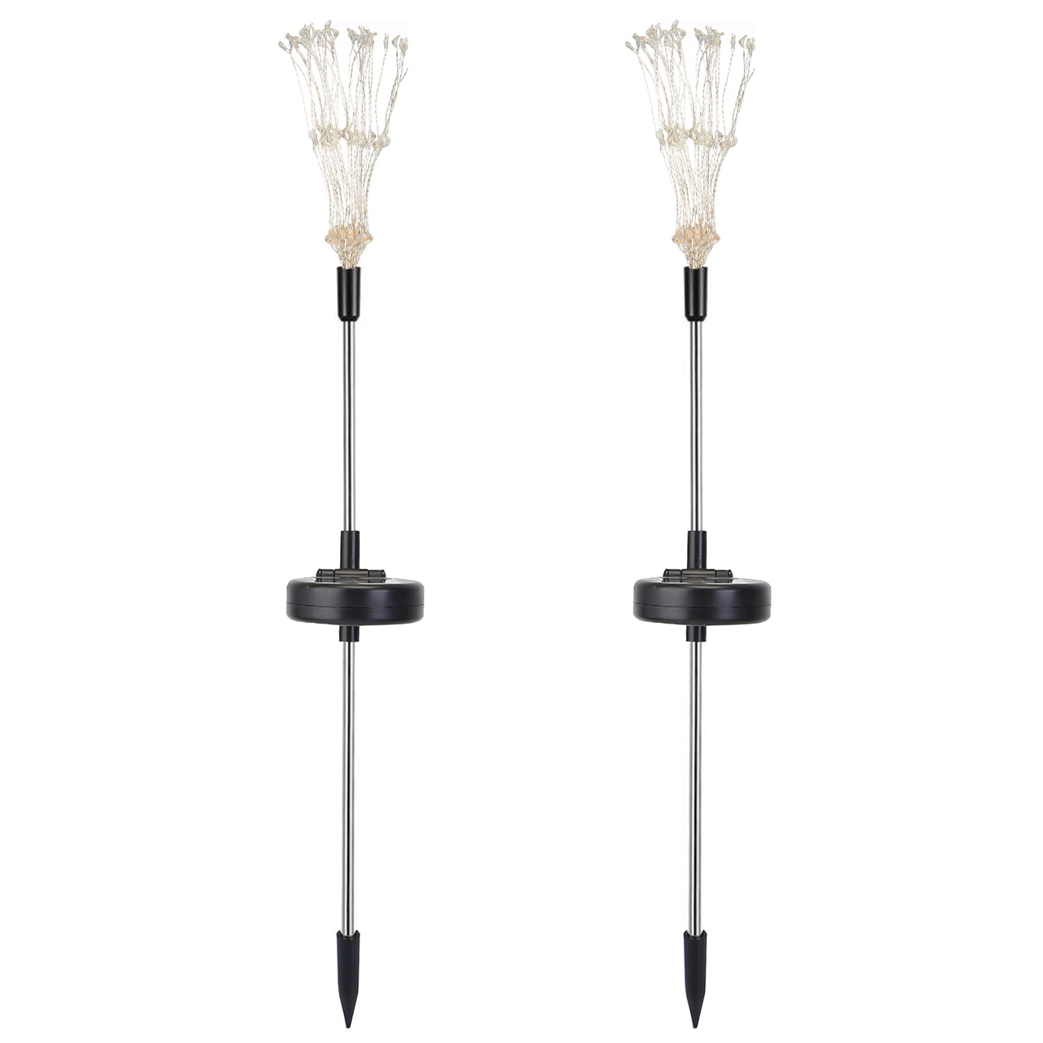 Moclever 480 LEDs Solar Powered Starburst Stake Fairy Lights, 4Pcs IP65 Waterproof Solar Powered Firework Lamp for Lawn Garden Outdoor Wedding Decor, Colorful