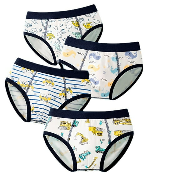YAZI Boys' Underwear Mulipacks Baby Soft Cotton Underwear Little Boys Dinosaur Briefs Toddler Shark Undies Children Truck Panties