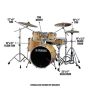 Yamaha Stage Custom Birch 5-Piece Shell Pack with 22 Bass Drum Natural Wood