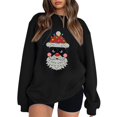 thumbnail image 1 of Gibobby Divertidas Sudaderas para mujers Suéter de cuello Rojoondo con estampado lindo y de Papá Noel divertido de lana navideña (Rosa, XL), 1 of 5