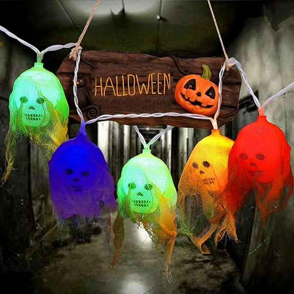 MYFLOCY Halloween LED Battery Operated Skull String Lights 10 Lighting Modes Indoor Outdoor Courtyard Decor ( 10 Ft )