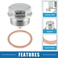 thumbnail image 4 of Vehículo Motor Magnético Aceite Drenaje Tapón M24x1.5 con Arandela (Paquete de 2), 4 of 7