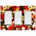 thumbnail image 1 of Metal Light Switch Plate Cover Japanese Flower Pattern Green Wallpaper  FLW040, 1 of 13