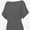 Gray, variant on Women's Solid Short Sleeve Boat Neck Dolman Top with Side Shirring Trendy Casual Loose Fit T-Shirt