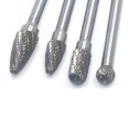 thumbnail image 3 of 4 Pcs Rotary Burr 1/4 Inch 6mm Shank 150mm Long Carbide Cutter CNC Engraving Bit, 3 of 9