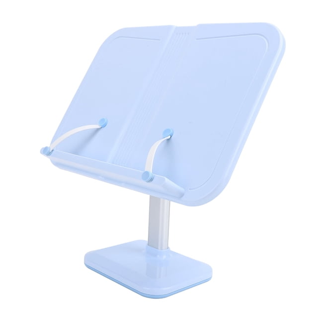 Soporte de Lectura Ajustable Para Niños, Soporte para biblioteca de aluminio de múltiples ángulos con clips de pácina para biblioteca de texto para computadora portátil,