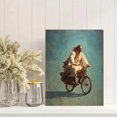 thumbnail image 2 of Jesus Riding Bicycle Canvas Print，Religious Living Room Office Decor, 2 of 8