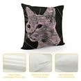 thumbnail image 4 of ONETECH Animal Head Minimalist Line Art Gifts &amp; Clothes Vintage Head Minimalist Line Art NFTs for Cat Lovers Throw Pillow,Multicolor, 4 of 5