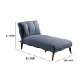 thumbnail image 5 of Dora 62 Inch Modern Adjustable Chaise Lounger with Channel Tufting, Blue- Saltoro Sherpi, 5 of 5