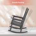 thumbnail image 5 of Sonerlic 1 Peak Outdoor Patio HIPS Rocking Adirondack Chair for Deck,Garden and Balcony,Gray, 5 of 9