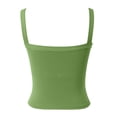 thumbnail image 4 of Womens Camisole Tank Tops V Neck Tank Top with Built in Bra Adjustable Spaghetti Strap Yoga Shirts Basic Tank Tops Layer Padded Bra Double Lined Camisole Summer (Green,S), 4 of 8