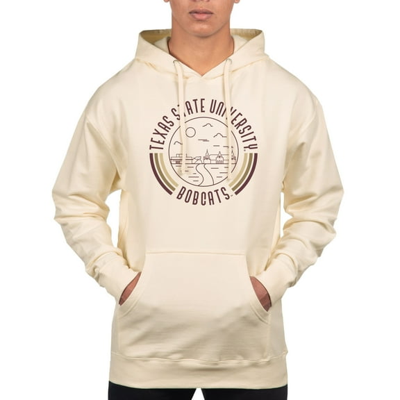 Men's Uscape Apparel Cream Texas State Bobcats Standard Pullover Hoodie