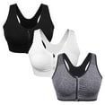 thumbnail image 6 of Ochine Zipper Front Closure Push Up Racerback Yoga Sports Bras for Women,Comfortable Wirefree Post-Surgery Bra, 6 of 7