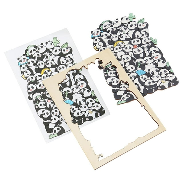 Rompecabezas de madera, juguete, adorno, manualidades decorativas para adultos y adolescentes, necesidad de ensamblar la habitación. Panda