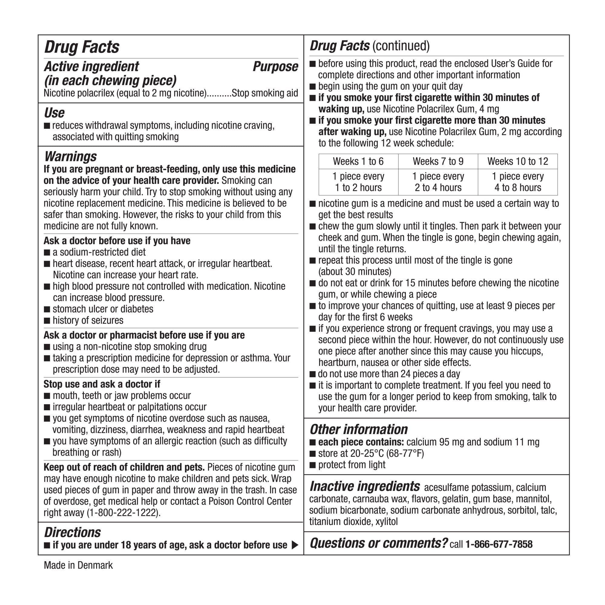 Equate Coated Nicotine Polacrilex Gum, Stop Smoking Aid, 2 mg, Mint, 20 Count