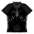 thumbnail image 5 of Men Shiny Leather T-Shirt, Glossy PVC Leather, Transparent Mesh, Plus Size Latex Short Sleeve Coat for Male, 5 of 6