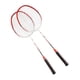 thumbnail image 5 of 2 raquetas de bádminton profesionales con mango cómodo, raqueta de práctica de bádminton para niños y adultos, color rojo, 5 of 14