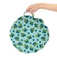 thumbnail image 2 of Nature Round Floor Cushion with Handle, Forest Blueberries on Polka Dots Wild Fruits Herbs Botanical Pattern, Pillow for Living Room & Dorms, 18" Round, Pale Blue and Dark Teal, by Ambesonne, 2 of 4