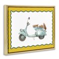 thumbnail image 2 of Stupell Industries Eclectic Blue Vespa with Yellow Border Gold Floating Frame Canvas Art, 31 x 25, by Lanie Loreth, 2 of 8