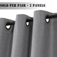 thumbnail image 2 of H.Versailtex Room Darkening Thermal Insulated Grey Curtains Textured Rich Linen Window Treatment Drapes For Bedroom/Living Room,Ultra Primitive Grommet,52 By 96 - Inch (Set Of 2 Panels) - Grey, 2 of 7