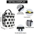 thumbnail image 6 of Black And White Soccer Funny Football Portable Lunch Bag Insulated Lunch Box Reusable Totes For Women Men Work Picnic Camping, 6 of 6