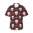 thumbnail image 1 of Men'S Button Down Shirts Popcorn Hawaiian Short Sleeve Tropical T Shirts Small, 1 of 9