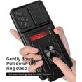thumbnail image 3 of Case for Samsung Galaxy A23 4G/5G with Card Holder, Heavy Duty Protection Phone Case with Magnetic Ring Kickstand Slide Camera Cover for Samsung Galaxy A23 LJK Black, 3 of 9