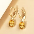 thumbnail image 2 of Citrine Lever back Earrings Oval Shaped Citrine Earrings Silver Earrings Bridal Wedding engagement Bridesmaid Anniversary Gift for her, 2 of 4